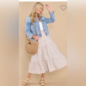 Lost distressed woman’s denim jacket